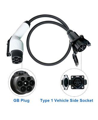 90% EV Type1 Type2 Adaptateur 32A 1Phase 3 Phase Schuko pour la recharge des voitures électriques