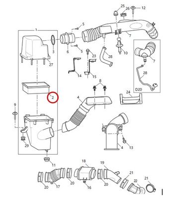 MAXUS G10/G20/D20 c00111578 Filtre à air pour voiture pour moteur