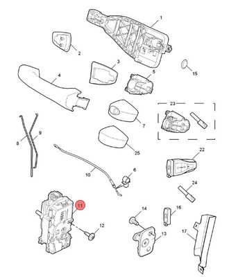 Fermeture de porte de voiture avant gauche, actionneur, verrouillage automatique pour MG6/Roewe550 10013911 OE NO. Superior