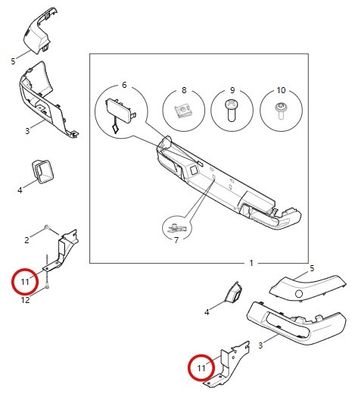 Le support de pare-chocs arrière en fer pour le T60/T70/T90/T90EV C00062213 Durable et léger