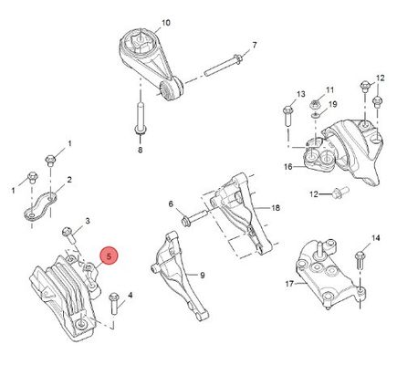 Support de montage du moteur MG GS OEM 30064476 pour des performances et une installation facile