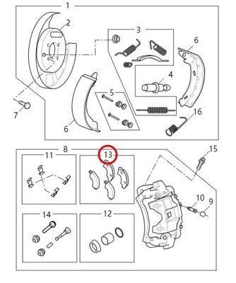 Meilleures voitures pièces automobiles plaquettes de frein c00013531 Blocs de frottement arrière