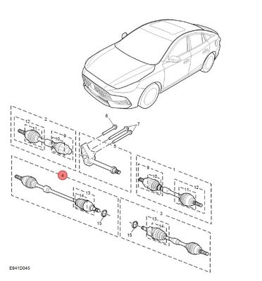 N° OE 10619630 68x11x11cm Pièces automobiles Assemblage du demi-arbre avant droit pour MG5/Roewe I5