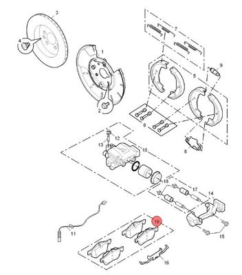 ROEWE SAIC Car Fitment Plaquettes de frein arrière pour MG6 RW 550/750 SFP90005A à un prix abordable